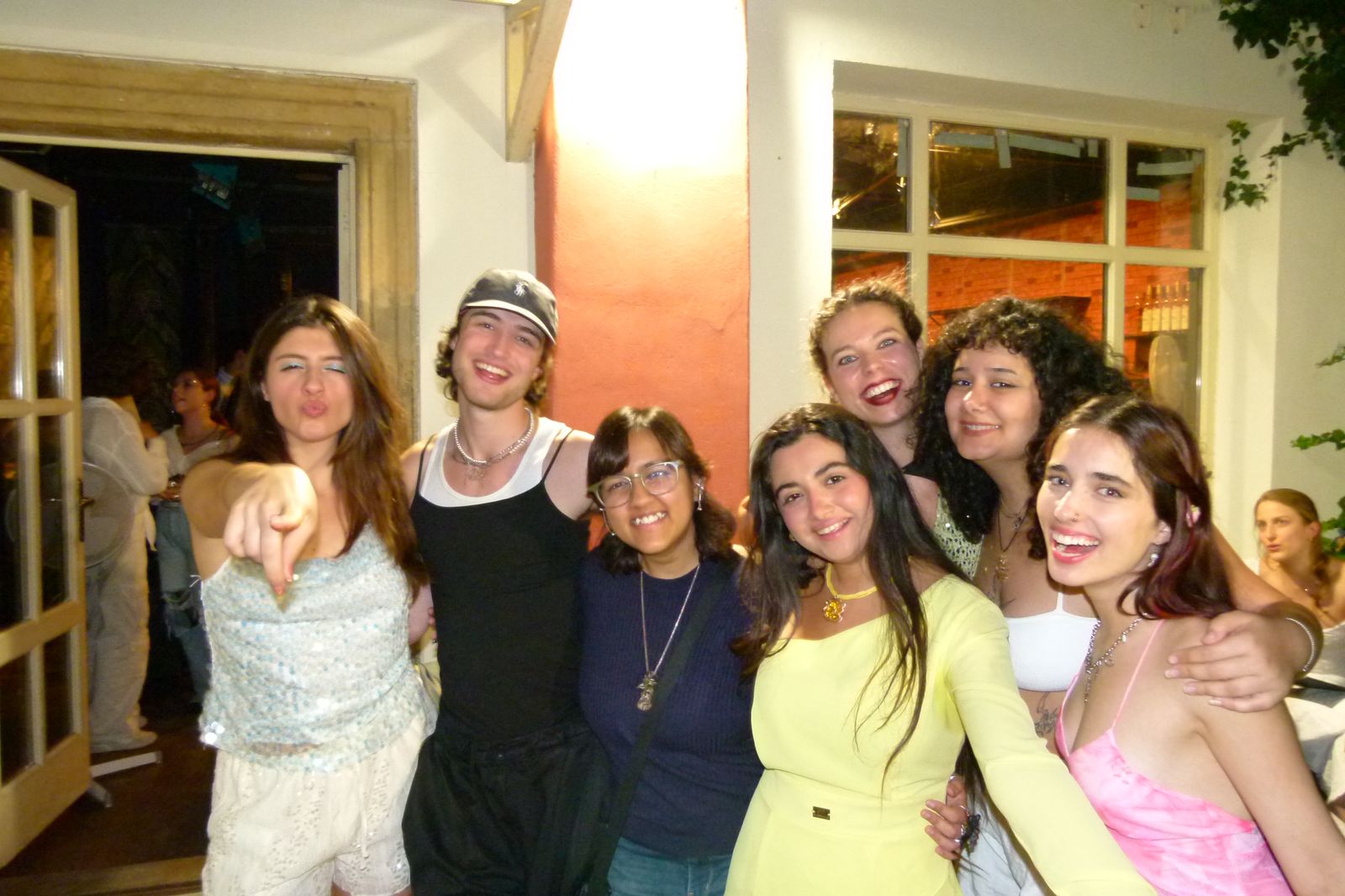 Tracy Greige with classmates during the Prague filmmaking workshop